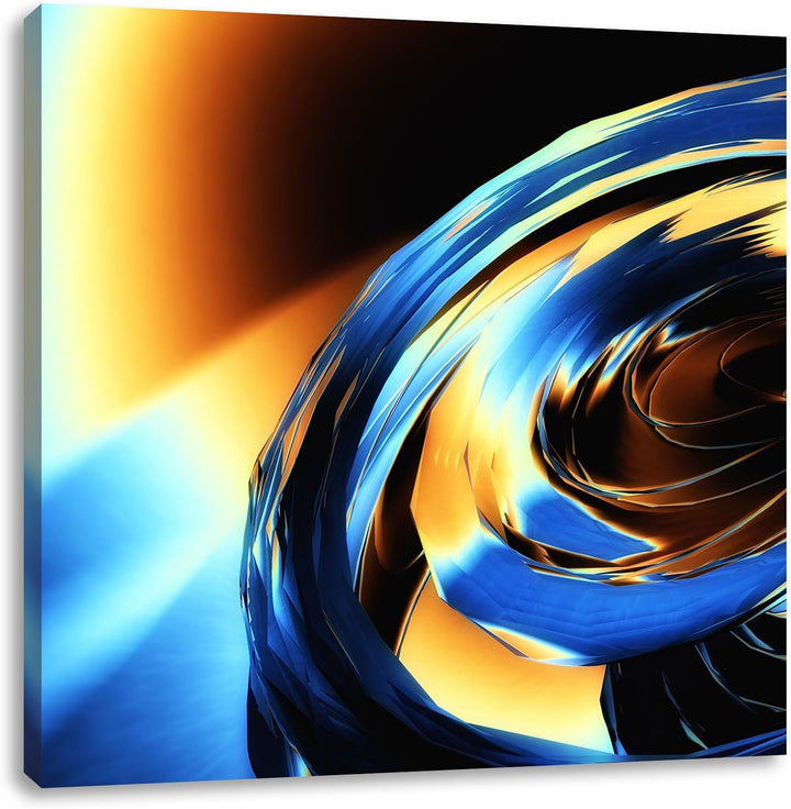 Abstrakte Form, Format: 70x70 auf Leinwand, XXL riesige Bilder fertig gerahmt mit Keilrahmen, Kunstd