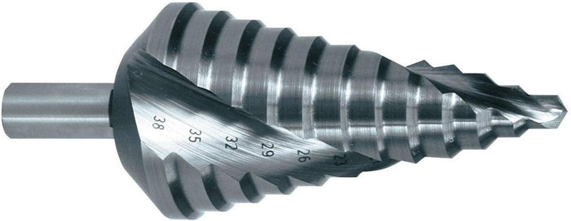 Ruko 101051E Stufenbohrer HSS Co 5, geschliffen, spiralgenutet mit Kreuzanschliff 75 mm, Einfarbig,