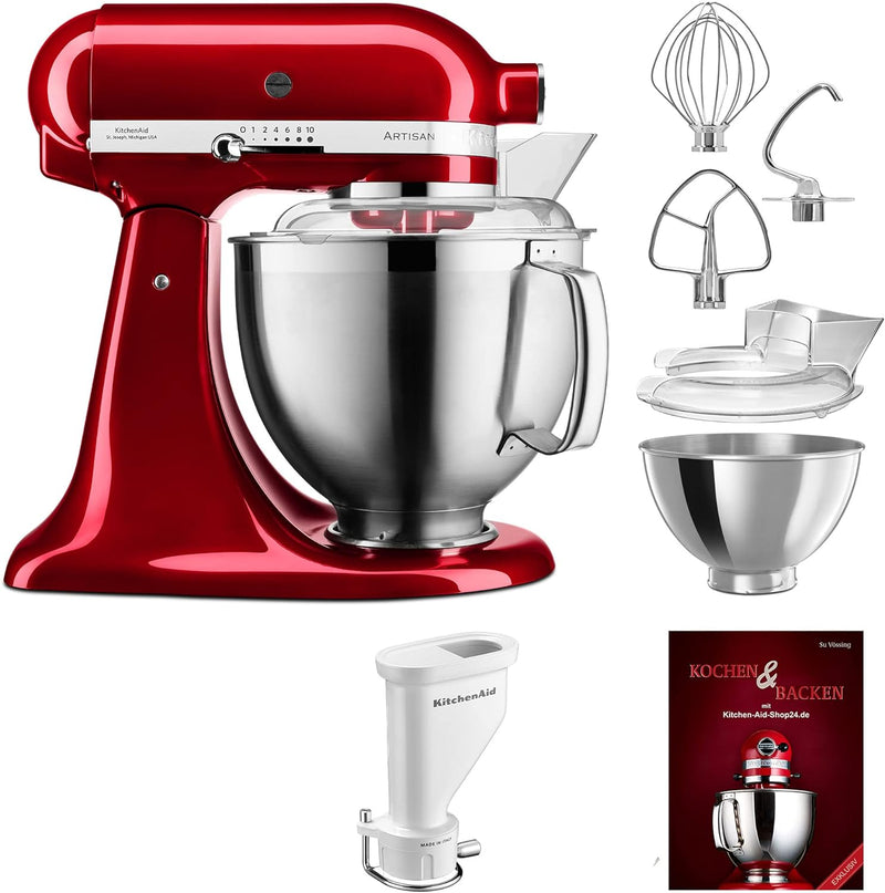 KitchenAid Küchenmaschine Artisan - P26 Starter Set 185er (ShortPasta) - 5KSM185PSECA inkl. Short-Pa