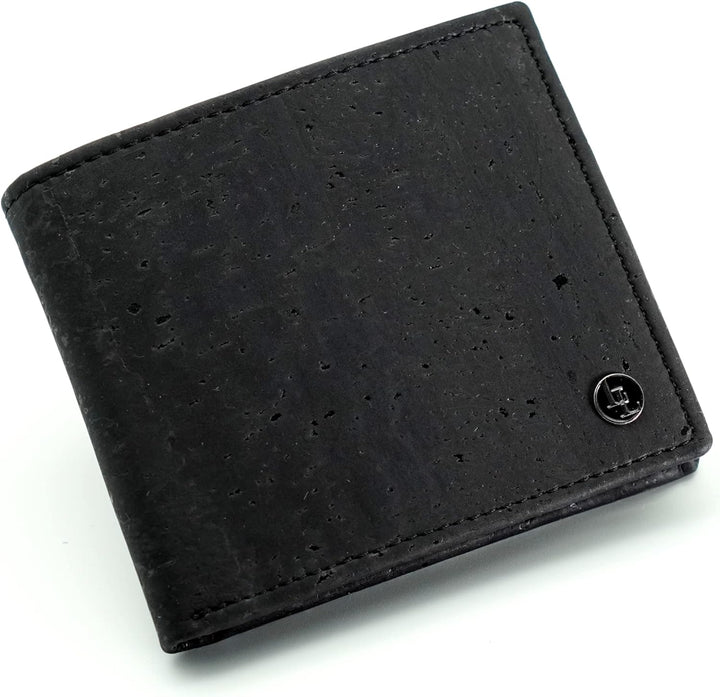 Locklair Herren Geldbörse aus veganem Korkleder, Männer Portemonnaie mit RFID-Schutz, Vegan Wallet,