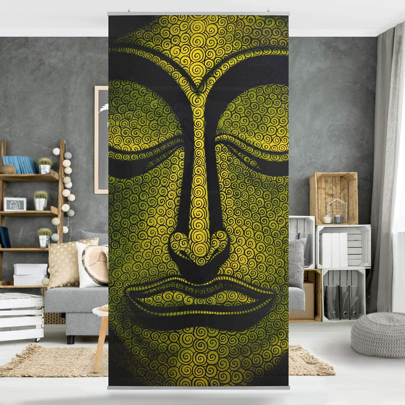 Bilderwelten Raumteiler Buddha in Laos 250x120cm inkl. transparenter Halterung 250x120cm incl. trans