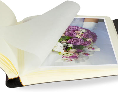 BELCRAFT Tivoli Fotoalbum aus recyceltem Leder, Handgearbeitet in klassischem italienischem Stil, Ge