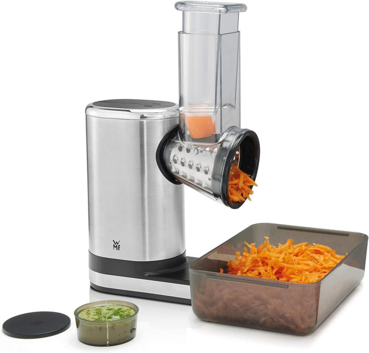 WMF Küchenminis Salat-to-go (150 W, elektrischer Gemüseschneider, 5 Einsätze) & Küchenminis Mix on t