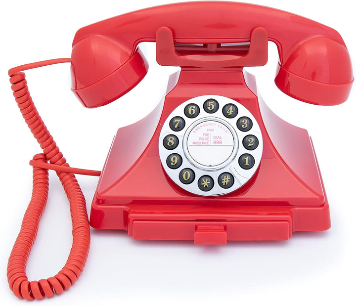 GPO 1929 S Classic Carrington Retro Drucktasten-Telefon 20er Jahre Design mit ausziehbarer Schublade