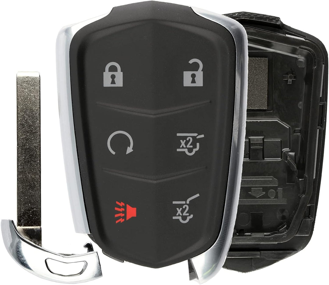 Remote Key Fob Shell Insert Case Replacement for Cadillac Escalade HYQ2AB 6btn One, One