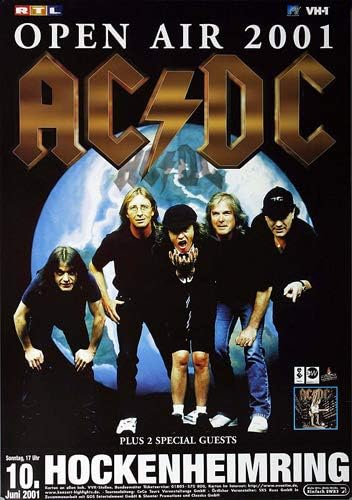 AC/DC - Stiff Upper Lip, Hockenheimring 2001 » Konzertplakat/Premium Poster | Live Konzert Veranstal