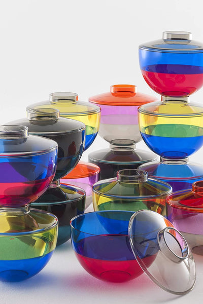 Kartell 122122 Vase Shibuya, bunt Arancio/ Viola/ Fumè, Arancio/ Viola/ Fumè