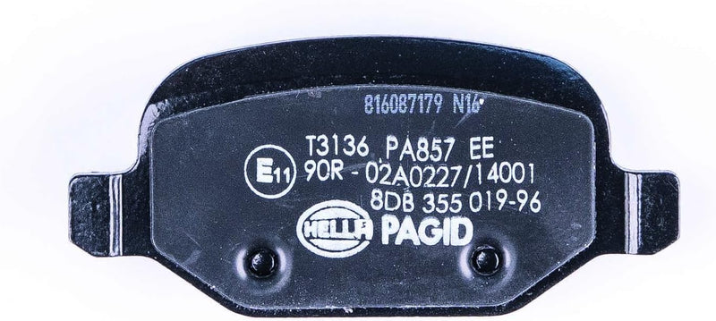 HELLA PAGID 8DB 355 019-961 Bremsbelagsatz - T3136 - Dicke/Stärke: 17.2mm - Bremssystem: Lucas - mit