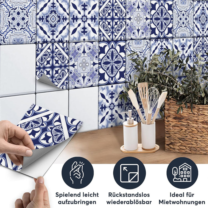 CREATISTO Mosaik Klebefliesen Stickerfliesen Fliesenfolie - Aufkleber Folie für Fliesen I Stickerfli