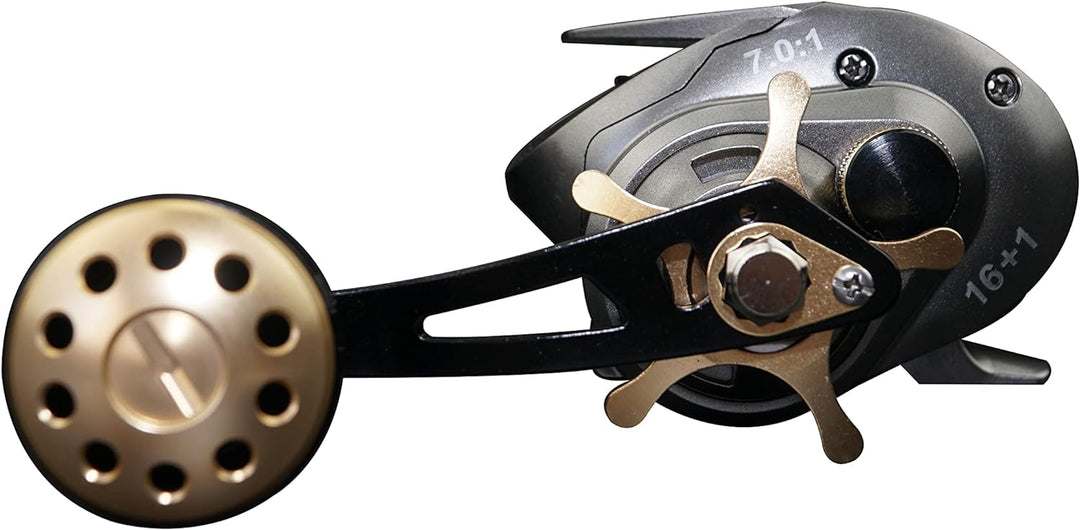 Big Game Baitcasting Rollen 15 kg Max Drag Low Profile Baitcaster Angelrolle Links, Links