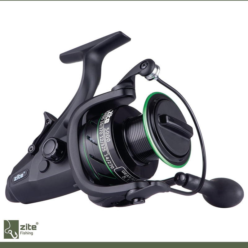 Zite Fishing Freilaufrolle Angeln 5000 5+1BB | Angelrolle mit Freilauf | Freerunner Reel Karpfen Ang