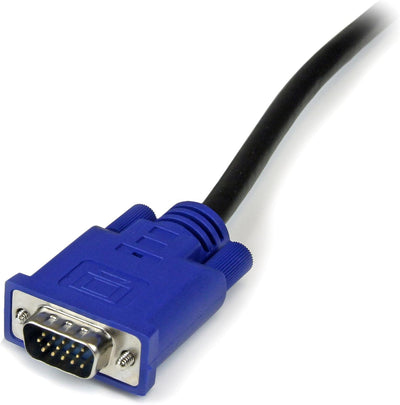 StarTech.com USB VGA KVM Kabel (4,5m - 2-in-1 - dünnen Kabel) Schwarz 15ft - VGA Integrated USB, 15f