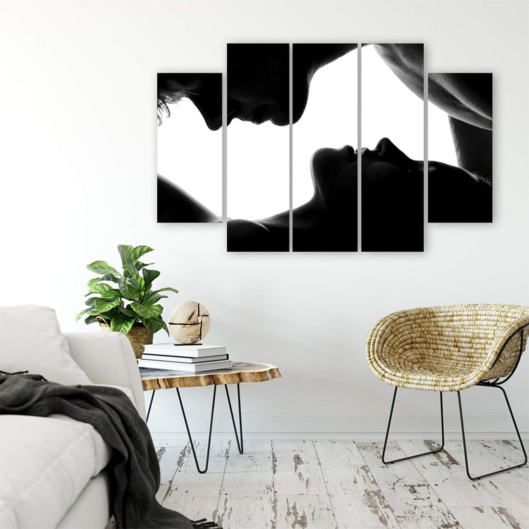 Feeby Frames, Leinwandbild, Bilder, Wand Bild - 5 Teile - Wandbilder, Kunstdruck XXL, Typ B, 300x140