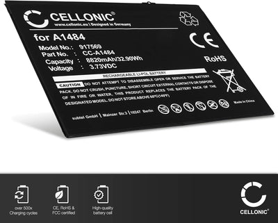 CELLONIC® Ersatz Akku A1484 für iPad Air 1/5 9.7" (2017) / 6 9.7" (2018) - A1474, A1475, A1822, A182