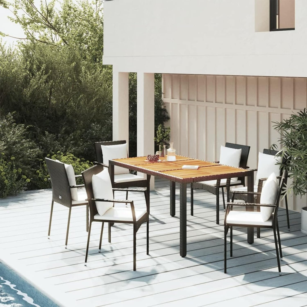 Tidyard 5-TLG. Garten Essgruppe 4 Personen, Sitzgruppe Outdoor, Esstisch mit Holz -Tischplatte und S