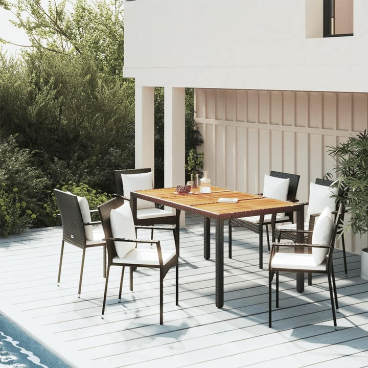 Tidyard 5-TLG. Garten Essgruppe 4 Personen, Sitzgruppe Outdoor, Esstisch mit Holz -Tischplatte und S