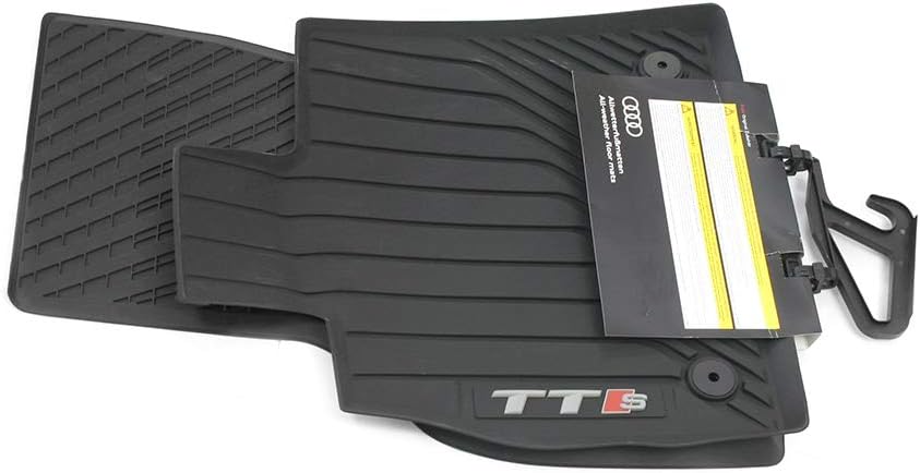 Audi 8S0061221041 Gummi Fussmatten 2X Gummimatten vorn Allwettermatten, mit TTS Schriftzug, schwarz