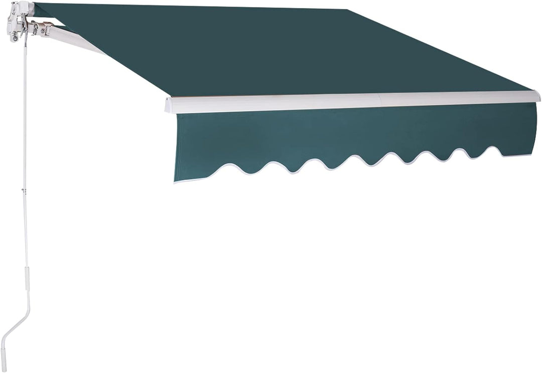 RELAX4LIFE Einziehbare Markise 2,5 x 2 m, Gelenkarmmarkise mit Handkurbel, Sonnenmarkise Winkel- & B