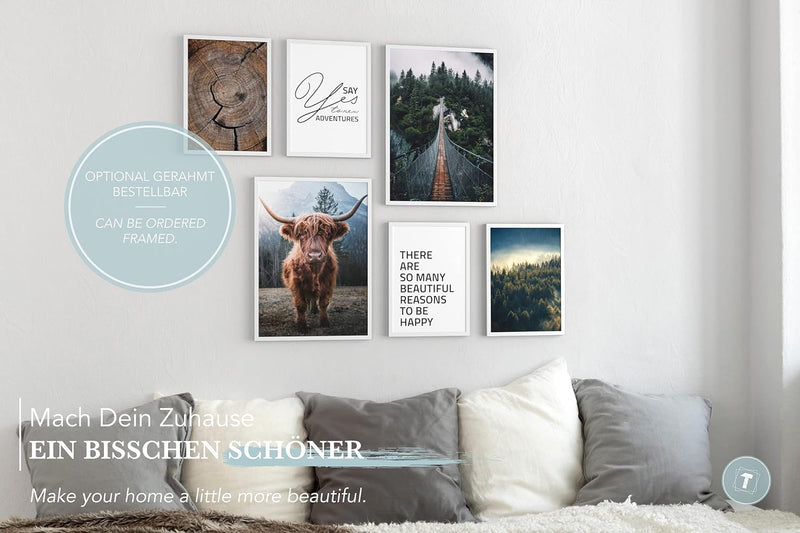 Papierschmiede® XL Mood Poster Set Wildnis, Bilder Wohnzimmer Deko Schlafzimmer, 2x DIN A2 (ca. 59x4