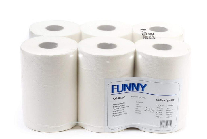 Funny Handtuchrolle mit Spezialkern, für Markenfreie Spendersysteme, 2 lagig hochweiss, 21, 3 cm, ci