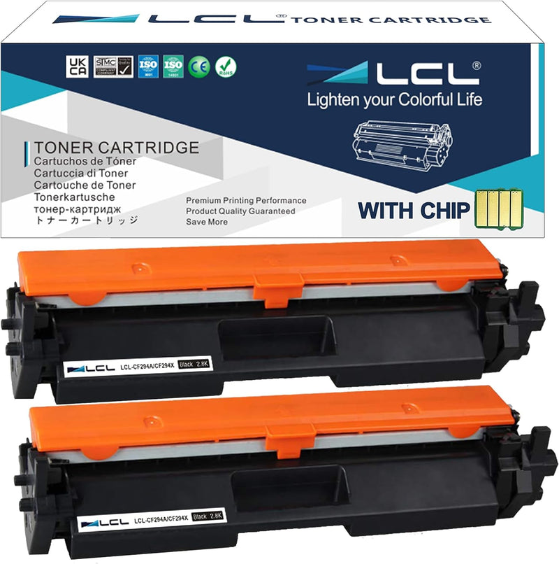 LCL 94X CF294X High Yield(2-Pack，Schwarz) Toner Kompatibel für HP Laserjet Pro M118 M148 M118dw Lase