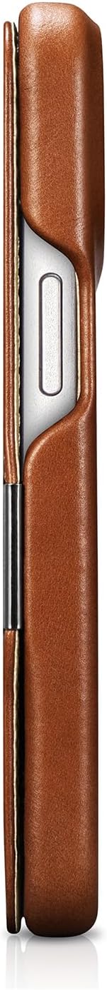 Mobiskin Hülle für iPhone 15 PRO (6,1 Zoll), Handyhülle mit Leder, Case kompatibel mit MagSafe, Schu