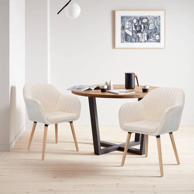 WOLTU 1x Esszimmerstühle Küchenstuhl Polsterstuhl Wohnzimmerstuhl Design Stuhl mit Armlehne Samt Mas