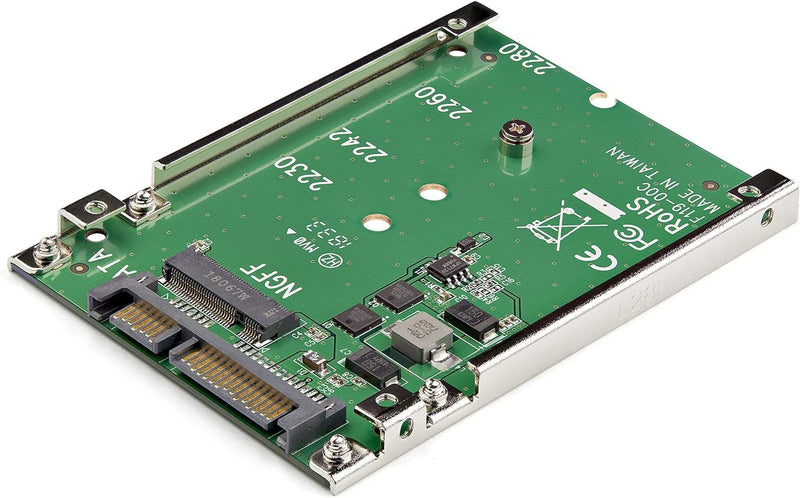 StarTech.com M.2 SATA SSD auf 2.5 Zoll SATA Adapter - M.2 NGFF auf SATA Konverter - 7mm - Open-Frame