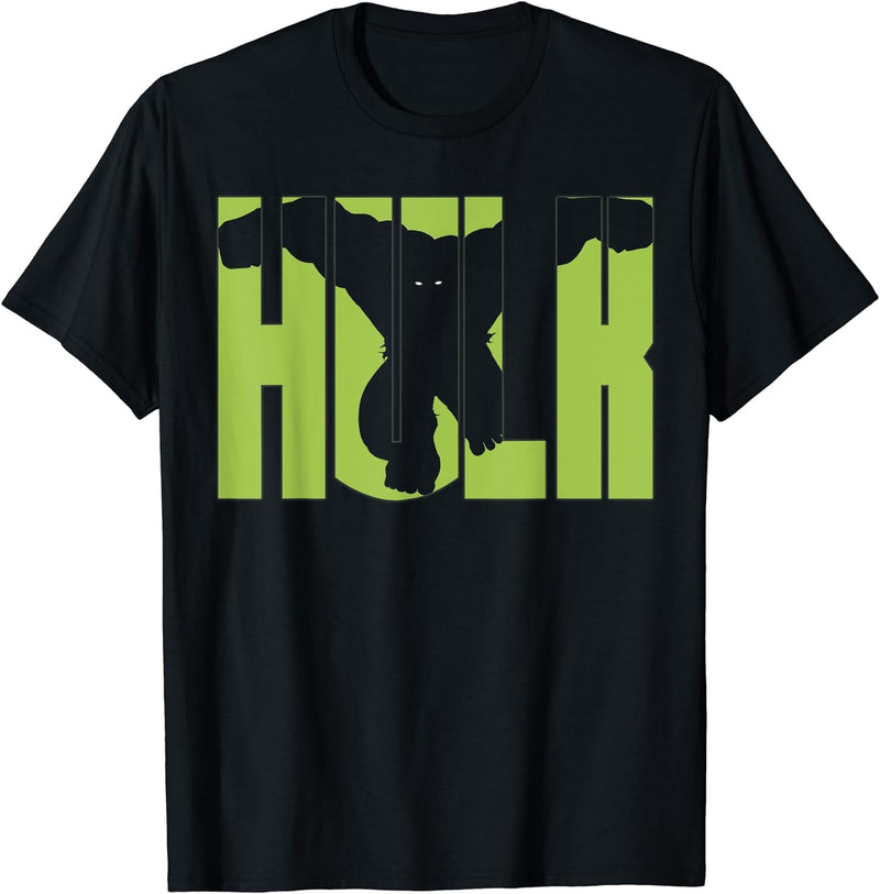 Mens Marvel Incredible Hulk Typographic Smash Graphic T-Shirt Medium Heather Blue