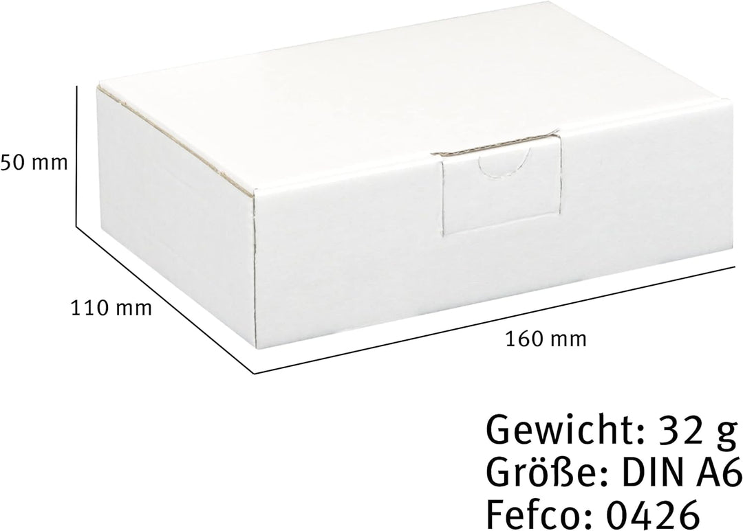 300 Maxibriefkartons 160 x 110 x 50 mm weiss (300 Stück) Maxibrief Versandkarton Warensendung
