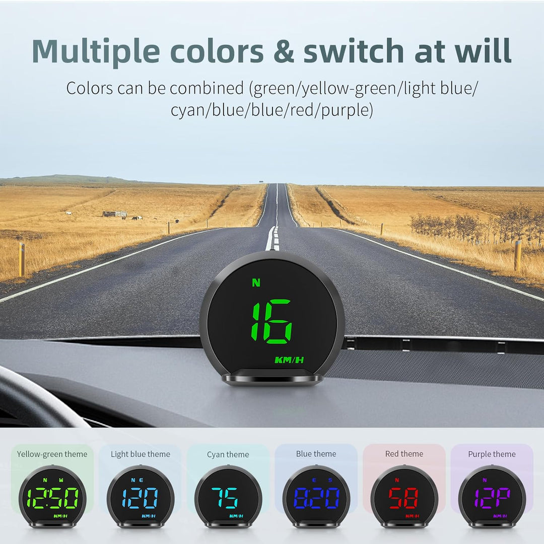 KAOLALI Display mit hohem Kopf, 2,2 Zoll (5,8 cm), Tachometer, GPS, HUD, Universal, KMH/MPH, mit Sau