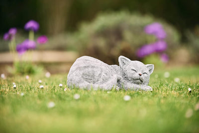 Stone and Style Steinfigur Katze Melina Steinguss frostfest wetterfest