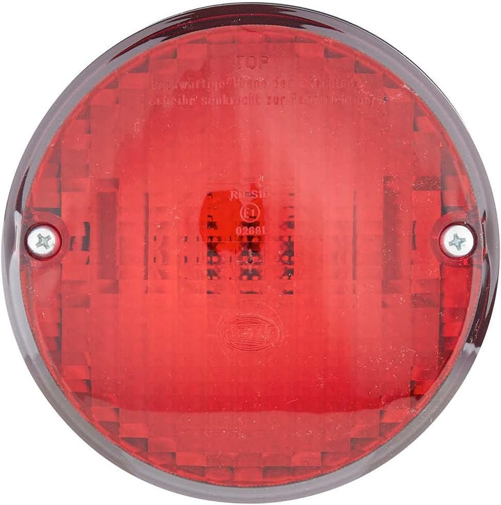 HELLA - Heckleuchte - Glühlampe - 12/24V - Anbau/geschraubt - Lichtscheibenfarbe: rot - Stecker: Fla