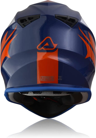 Acerbis Unisex-Adult Linear Helmet XL (61/62) Blau/Weiss, XL (61/62) Blau/Weiss