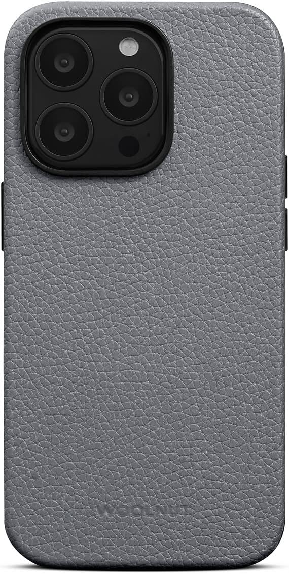 Woolnut Leder Hülle Case für iPhone 14 Pro - Grau iPhone 14 Pro Grau, iPhone 14 Pro Grau