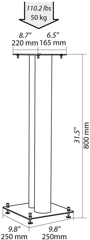 NorStone Stylum 3 Diffusorständer 80 cm weiss matt 820 x 285 x 105 mm Weiss matt, 820 x 285 x 105 mm