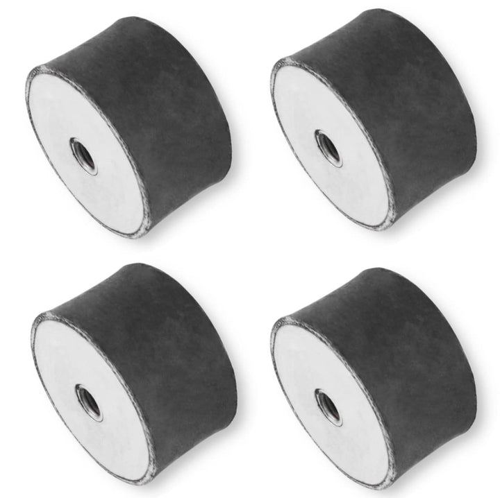 4x Gummipuffer Anti-Vibartion Schwingungsdämpfer Silentblock Maschinenfüsse Metall Gewinde ((P) M12