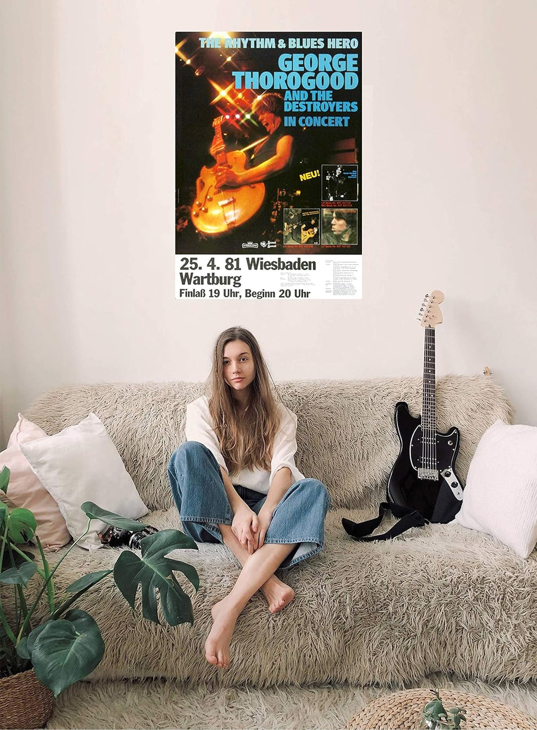 George Thorogood - In Concert, Wiesbaden 1981 » Konzertplakat/Premium Poster | Live Konzert Veransta