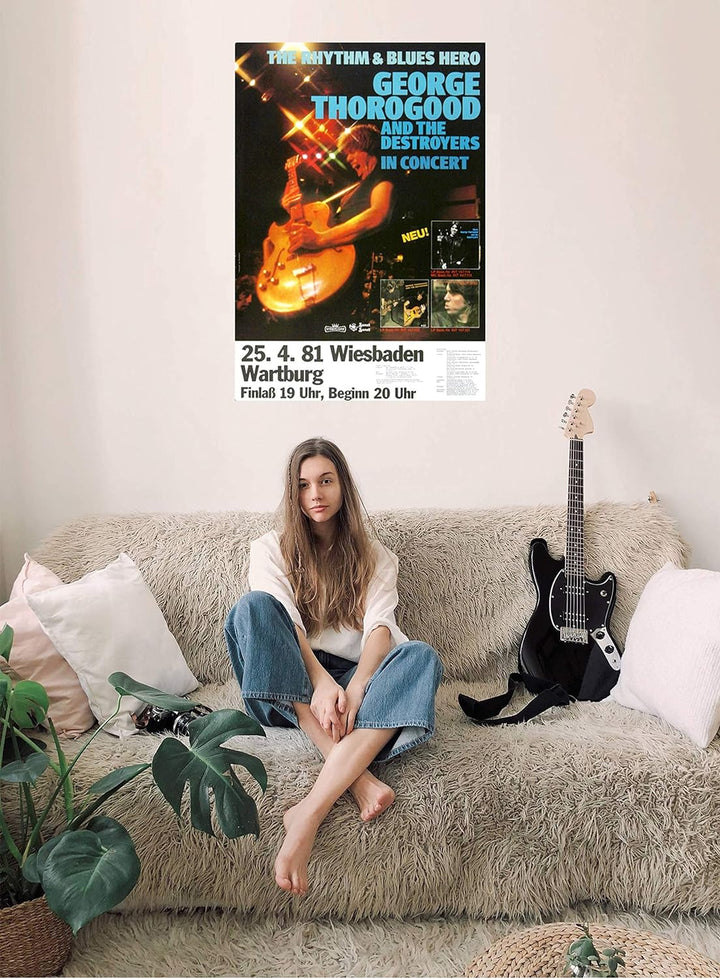 George Thorogood - In Concert, Wiesbaden 1981 » Konzertplakat/Premium Poster | Live Konzert Veransta