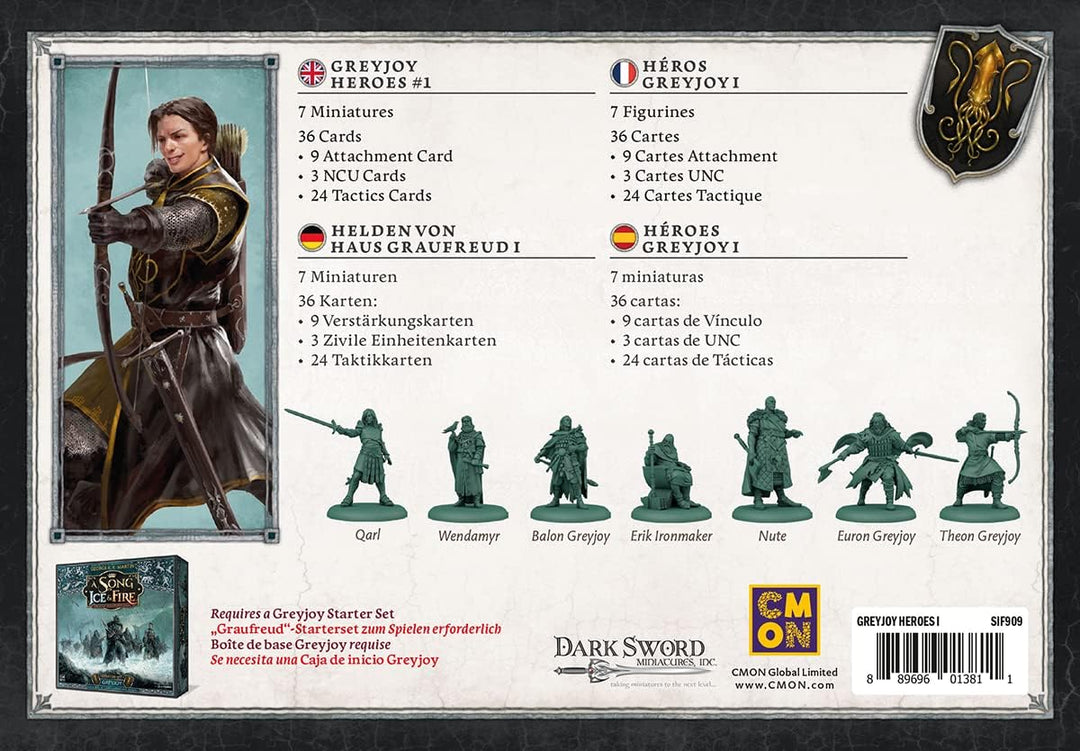 CMON | A Song of Ice & Fire – Helden von Haus Graufreud I | Erweiterung | Tabletop | 2 Spieler | Ab