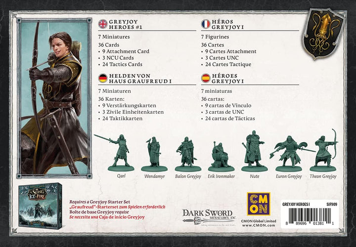 CMON | A Song of Ice & Fire – Helden von Haus Graufreud I | Erweiterung | Tabletop | 2 Spieler | Ab