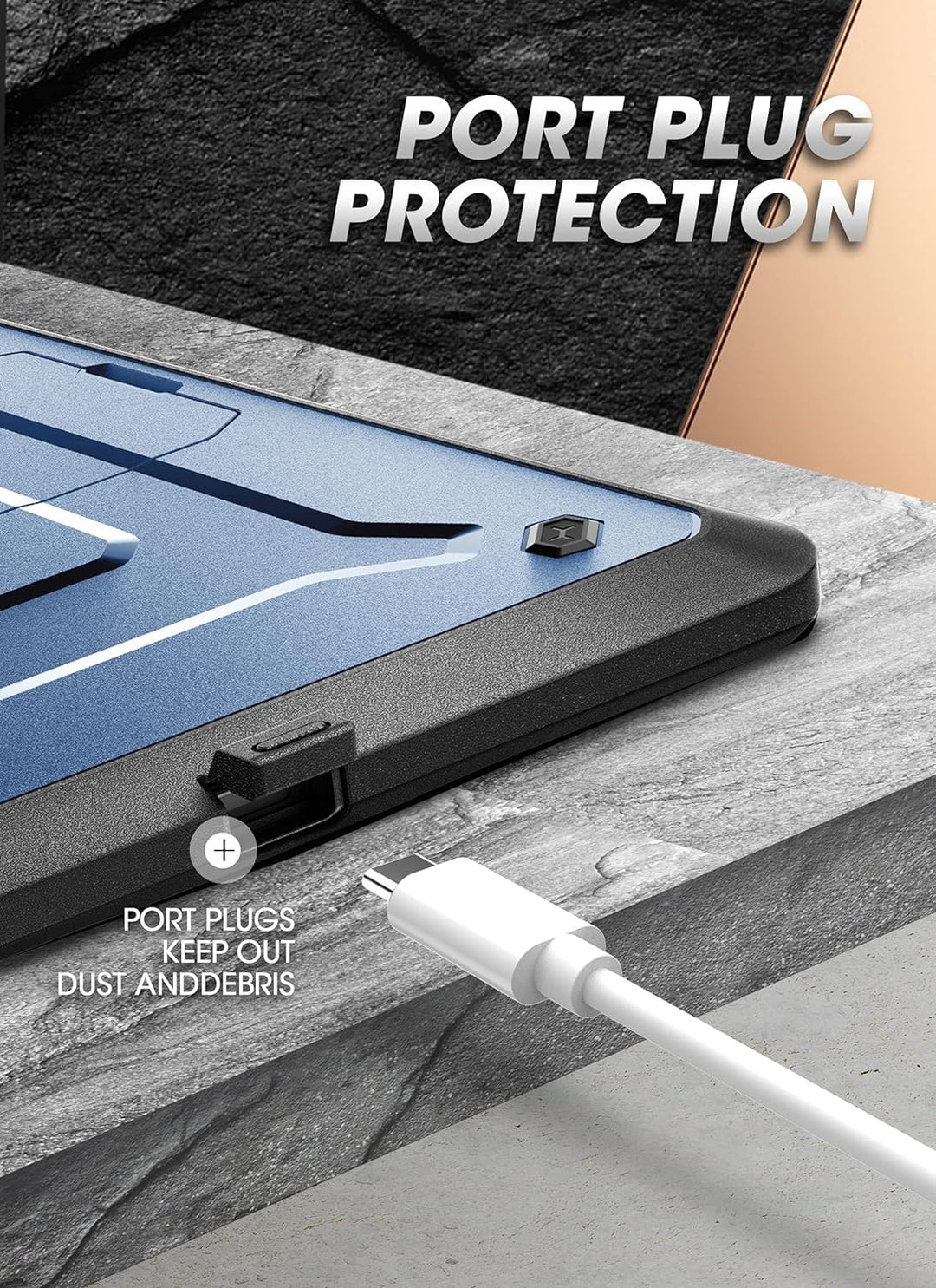 SUPCASE Hülle für Samsung Galaxy Tab S7 FE 12.4 Zoll 2021 Bumper Case 360 Grad Schutzhülle Robust Co