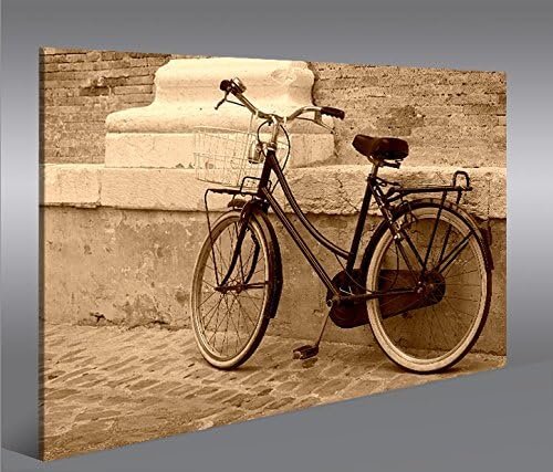 islandburner Bild Bilder auf Leinwand Hollandrad Sepia Retro Altes Fahrrad 1p XXL Poster Leinwandbil