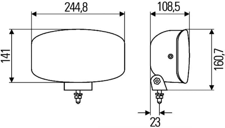 HELLA - Halogen-Fernscheinwerfer - Jumbo 320 - ECE-R7/E1 1655/ECE-R112 - 12/24V - 1FE 008 773-041 mi