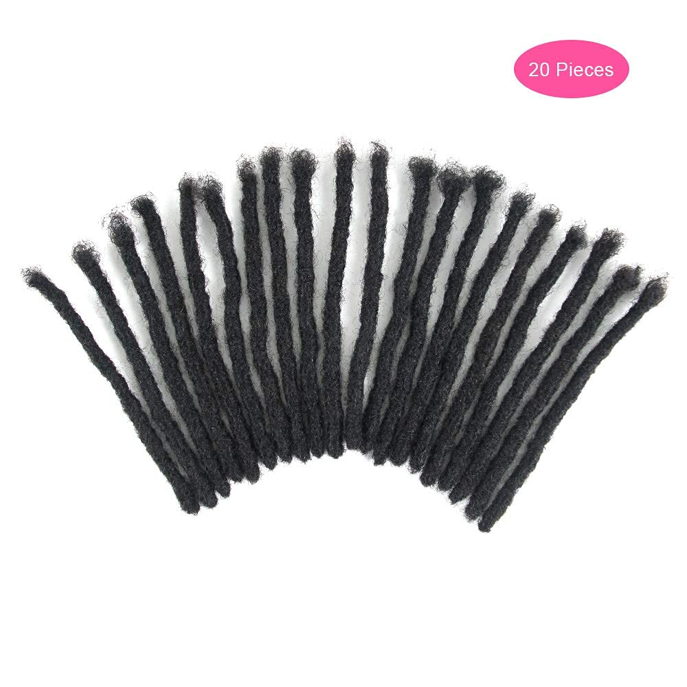 Permanent Echthaar Dreadlock Extensions 20 Stränge Handgemachte Crochet Real Hair Loc Extensions (8