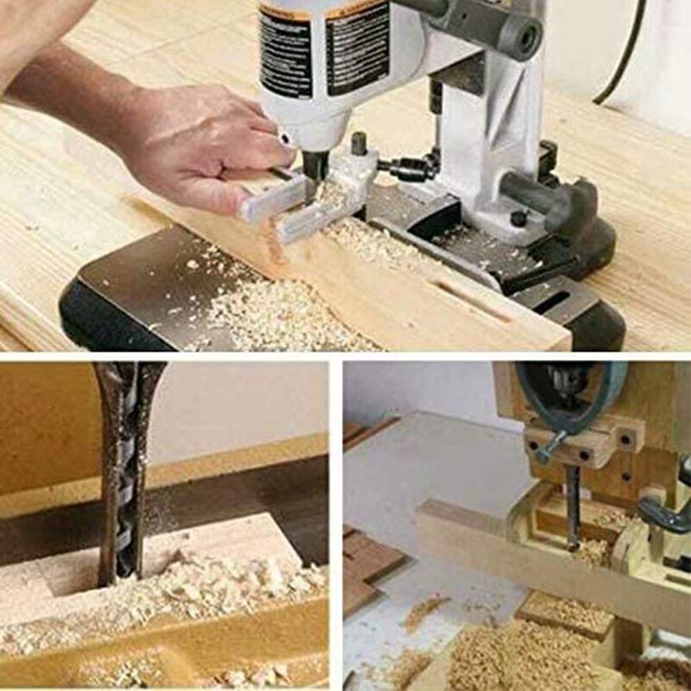 CDIYTOOL Vierkant-Lochbohrer-Sets, Holzbearbeitung Vierkantbohrer-Set, HSS-Holz-Stemmeissel-Senker D