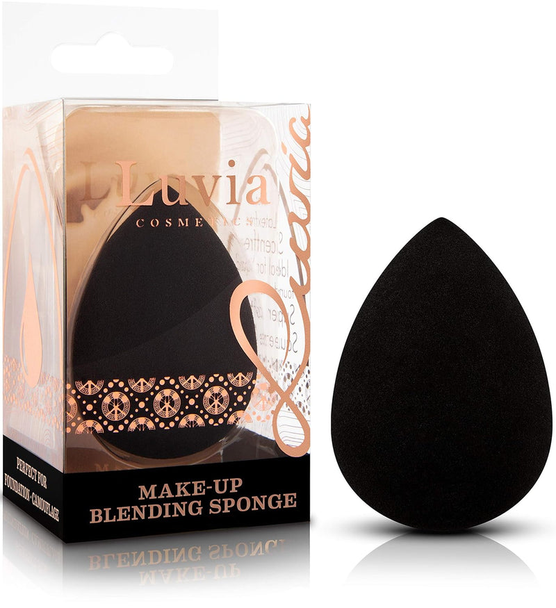 Make-up Pinselset Luvia, Prime Vegan Pro - Schwarz & Rosegold & Luvia Beauty Blender Schwamm - Make-