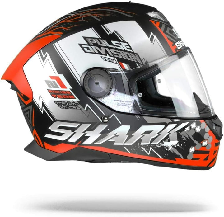 SHARK Herren NC Motorrad Helm, Schwarz/Weiss/Rot, XS XS Schwarz/Weiss/Rot, XS Schwarz/Weiss/Rot