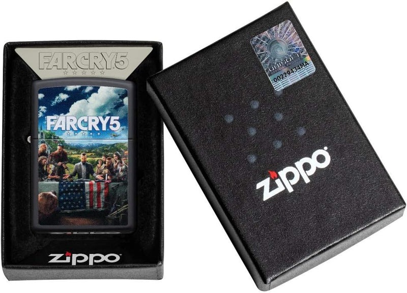 ZIPPO 49244 – Sturmfeuerzeug, Far Cry ® 5, Color Image, Black Matte, nachfüllbar, in hochwertiger Ge