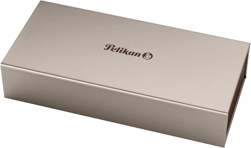 Pelikan Füllhalter Souverän 400, Schwarz-Blau, Feder M (mittel), hochwertiger Kolbenfüller im Gesche